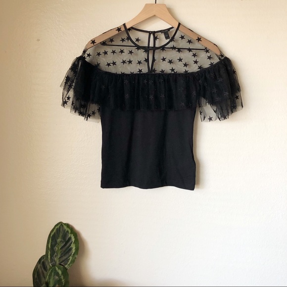 J. Crew Tops - J Crew | Starry Tulle Top